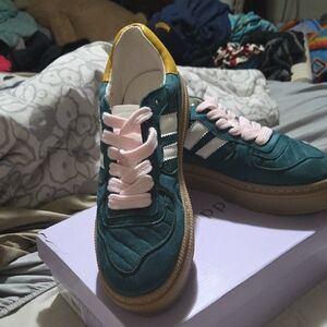 Madden Girl Teal and Pink Athletic Shoes